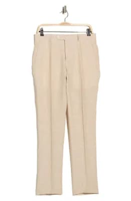 Flat Front Linen Trousers