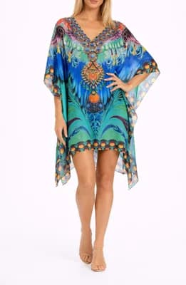 Mixed Print Poncho