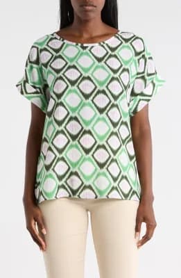 Honeycomb Print Top