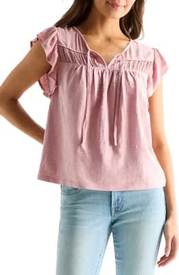 Split Neck Cotton Top