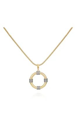 Two-Tone Pendant Necklace