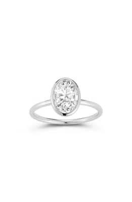 Oval Cut Moissanite Solitaire Ring
