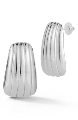 Ribbed Stud Earrings