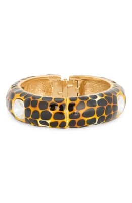 Animal Spot Hinged Bangle Bracelet