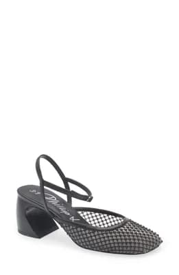 Embellished Ankle Strap Pump