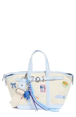 Mini Embroidered Canvas Tote