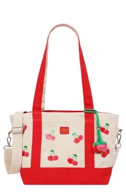 Cherry Print Tote Bag