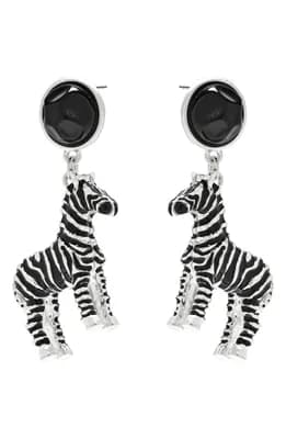 Zebra Drop Earrings