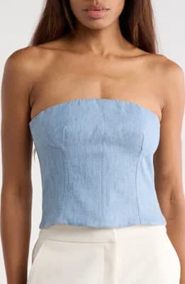 Jillian Strapless Bustier Crop Top