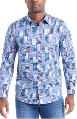 Westgrove Patchwork Print Button-Up Shirt
