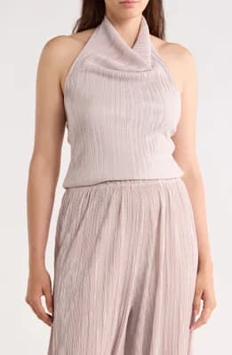 Plisse Halter Top