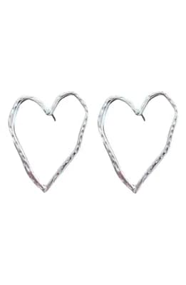 Open Heart Drop Earrings