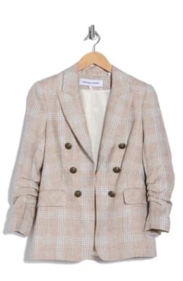 Beacon Plaid Linen Dickey Jacket